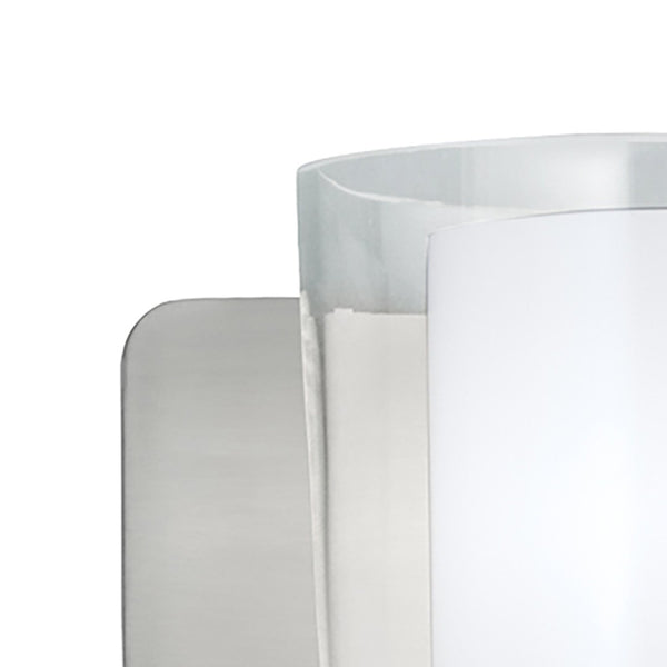 Atlas Alexus 1-Light Wall Sconce in Brushed Nickel - Modern Transitional Design with Two-Tone Glass Shades WL11013-NK
