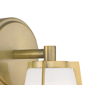Atlas Allure 9'' High 1-Light Sconce - Art Deco Elegance for Warm Ambiance in Hallways and Bedrooms Antique Brass WL11014-BS