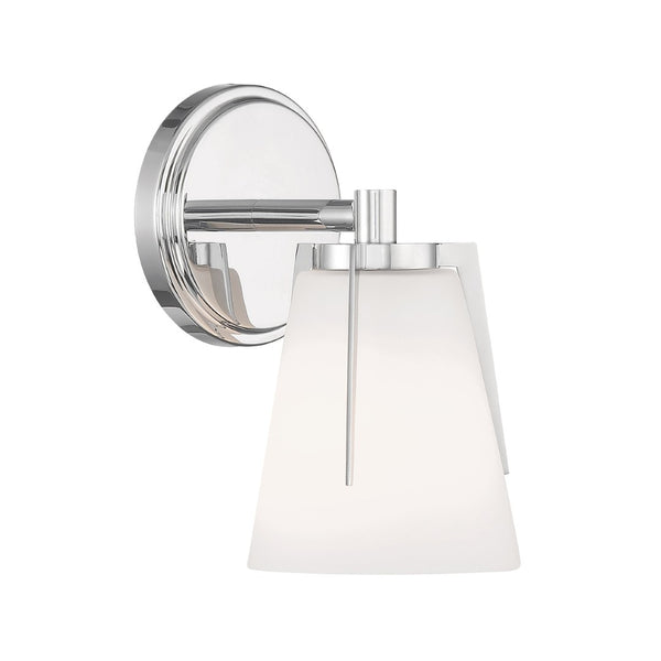 Atlas Allure 9'' High 1-Light Sconce - Art Deco Elegance for Warm Ambiance in Hallways and Bedrooms Chrome WL11014-CH