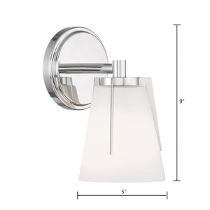 Atlas Allure 9'' High 1-Light Sconce - Art Deco Elegance for Warm Ambiance in Hallways and Bedrooms Chrome WL11014-CH