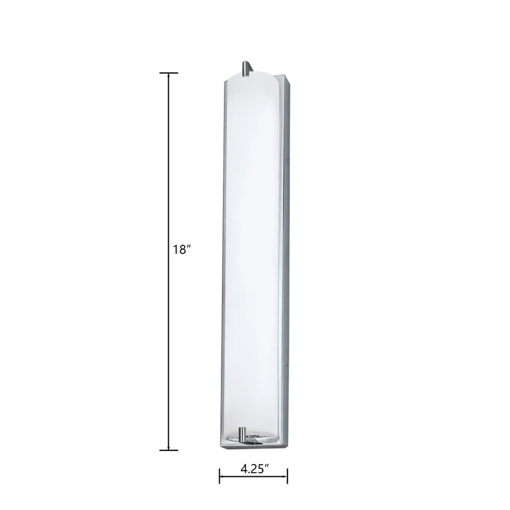 Atlas Alto 18'' High Integrated LED Sconce - Polished Chrome, Modern Design for Hallways & Bathrooms WL11015-CH