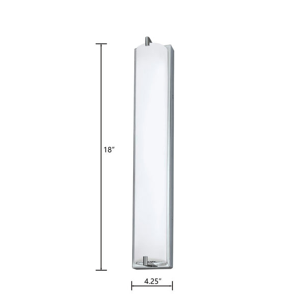Atlas Alto 18'' High Integrated LED Sconce - Polished Chrome, Modern Design for Hallways & Bathrooms WL11015-CH