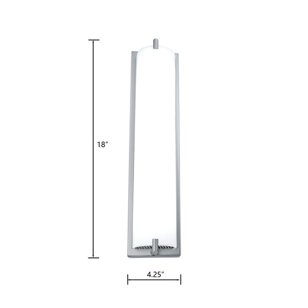 Atlas Alto 18'' Integrated LED Sconce - Modern Brushed Nickel Wall Light for Contemporary Interiors WL11015-NK