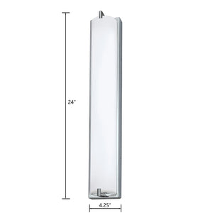 Atlas Alto 24'' High Integrated LED Sconce - Polished Chrome for Modern Hallways, Bathrooms & Living Spaces WL11016-CH