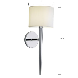 Atlas Angelica 19.5'' High Polished Nickel Wall Sconce - Elegant Lighting for Hallways & Living Spaces WL11017-NK
