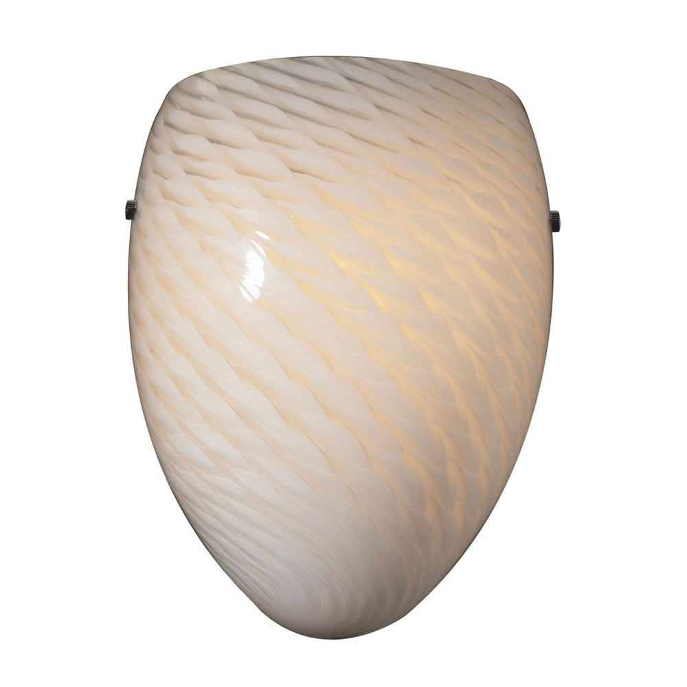 Atlas Arco Baleno 10" High Hand-Blown Glass Sconce - Artisan Satin Nickel Lighting for Elegant Spaces WL11018-NK