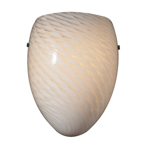 Atlas Arco Baleno 10" High Hand-Blown Glass Sconce - Artisan Satin Nickel Lighting for Elegant Spaces WL11018-NK