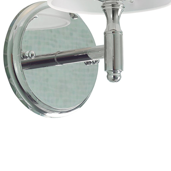 Atlas Arlington 10.5'' High Polished Nickel 1-Light Sconce - Elegant Glass Shade for Versatile Decor WL11020-NK