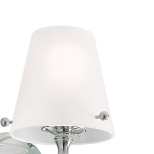 Atlas Arlington 10.5'' High Polished Nickel 1-Light Sconce - Elegant Glass Shade for Versatile Decor WL11020-NK