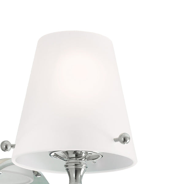 Atlas Arlington 10.5'' High Polished Nickel 1-Light Sconce - Elegant Glass Shade for Versatile Decor WL11020-NK