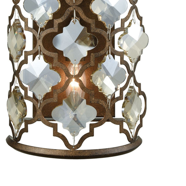 Atlas Armand 16'' High 2-Light Wall Sconce - Elegant Weathered Bronze with Crystal Accents & Artistry WL11021-BZ
