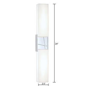 Atlas Artemis 24'' High LED Sconce - Modern Chrome Fixture for Energy-Efficient Illumination & Style WL11022-CH