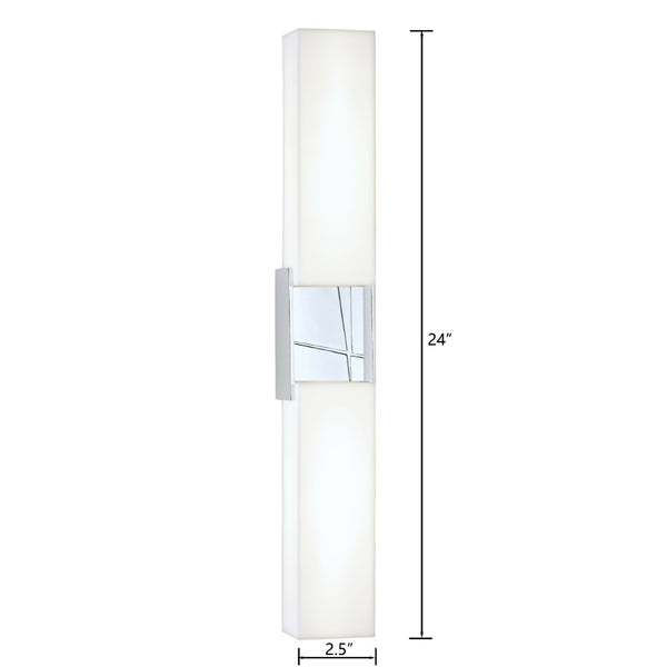 Atlas Artemis 24'' High LED Sconce - Modern Chrome Fixture for Energy-Efficient Illumination & Style WL11022-CH