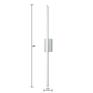 Atlas Ava 48'' High Integrated LED Sconce - Modern Brushed Aluminum Lighting for Contemporary Spaces WL11028-SV