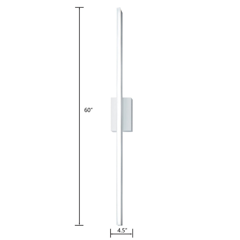 Atlas Ava 60'' High Integrated LED Sconce - Modern Gloss White Design for Versatile Indoor Lighting Solutions WL11029-WH