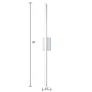 Atlas Ava 60'' High Integrated LED Sconce - Modern Gloss White Design for Versatile Indoor Lighting Solutions WL11029-WH