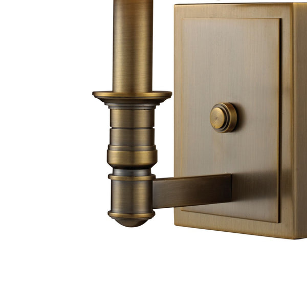 Atlas Baxter 11" High 1-Light Wall Sconce - Vintage-Inspired Brushed Brass with Elegant Beige Shade WL11030-BS