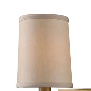Atlas Baxter 11" High 1-Light Wall Sconce - Vintage-Inspired Brushed Brass with Elegant Beige Shade WL11030-BS