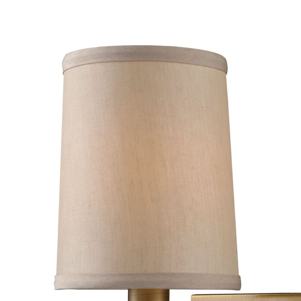 Atlas Baxter 11" High 1-Light Wall Sconce - Vintage-Inspired Brushed Brass with Elegant Beige Shade WL11030-BS