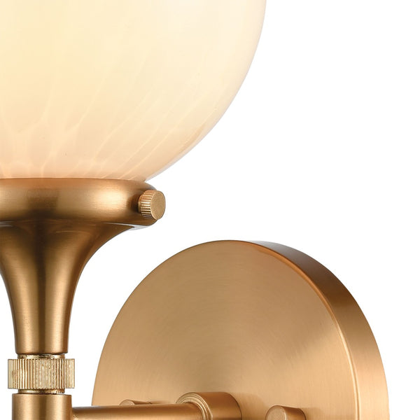 Atlas Beverly Hills 15" High 1-Light Sconce - Retro-Chic Satin Brass Globe for Elegant Interior Lighting WL11031-BS