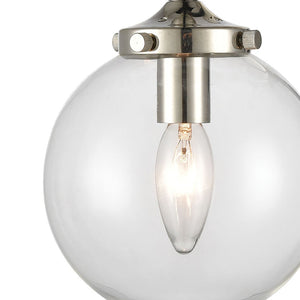 Atlas Boudreaux 12'' High 1-Light Sconce - Stylish Matte Black & Polished Nickel for Modern Interiors WL11032-NK