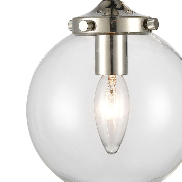 Atlas Boudreaux 12'' High 1-Light Sconce - Stylish Matte Black & Polished Nickel for Modern Interiors WL11032-NK
