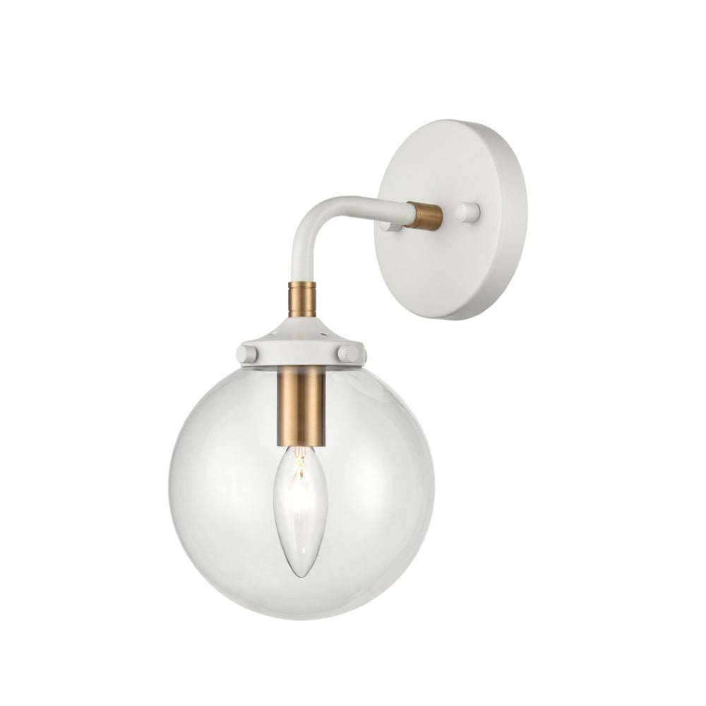 Atlas Boudreaux 6" Wide 1-Light Vanity Light - Midcentury Modern Matte White Fixture for Elegant Spaces WL11032-WH