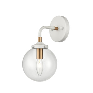 Atlas Boudreaux 6" Wide 1-Light Vanity Light - Midcentury Modern Matte White Fixture for Elegant Spaces WL11032-WH