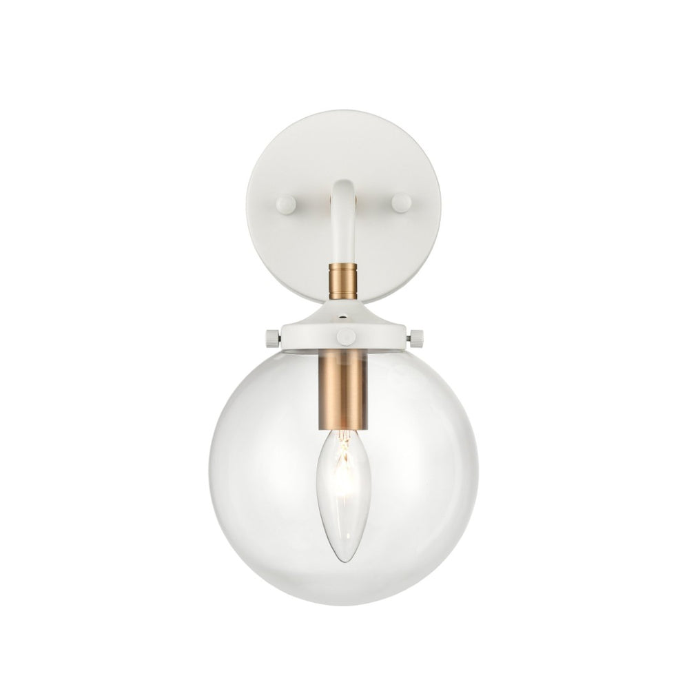 Atlas Boudreaux 6" Wide 1-Light Vanity Light - Midcentury Modern Matte White Fixture for Elegant Spaces WL11032-WH