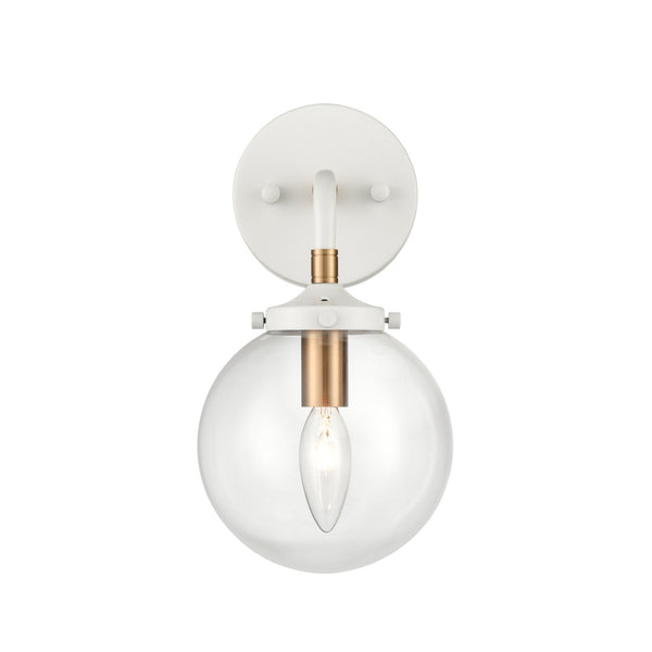 Atlas Boudreaux 6" Wide 1-Light Vanity Light - Midcentury Modern Matte White Fixture for Elegant Spaces WL11032-WH