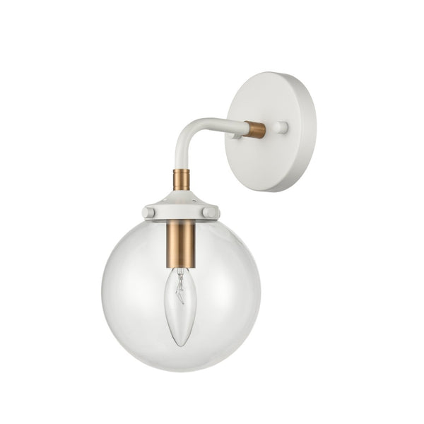 Atlas Boudreaux 6" Wide 1-Light Vanity Light - Midcentury Modern Matte White Fixture for Elegant Spaces WL11032-WH