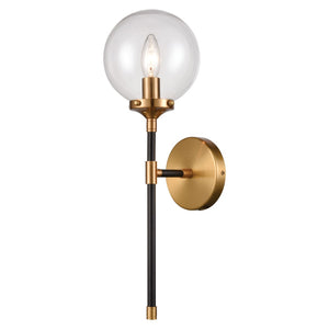 Atlas Boudreaux 19'' High 1-Light Sconce - Elegant Matte Black & Antique Gold for Modern Interiors WL11033-GD