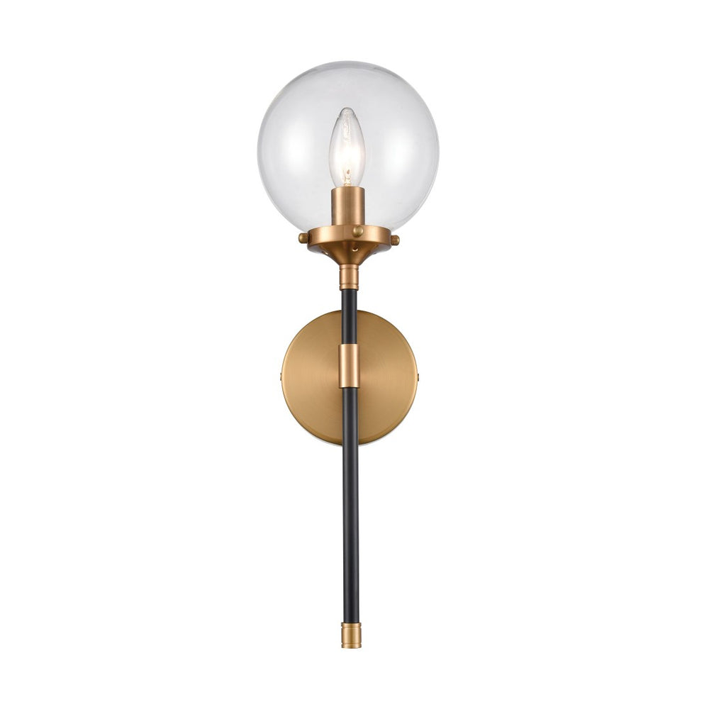 Atlas Boudreaux 19'' High 1-Light Sconce - Elegant Matte Black & Antique Gold for Modern Interiors WL11033-GD