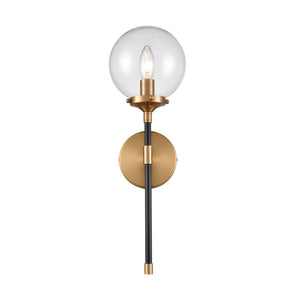 Atlas Boudreaux 19'' High 1-Light Sconce - Elegant Matte Black & Antique Gold for Modern Interiors WL11033-GD