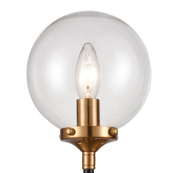 Atlas Boudreaux 19'' High 1-Light Sconce - Elegant Matte Black & Antique Gold for Modern Interiors WL11033-GD