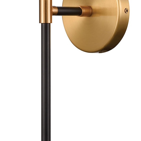 Atlas Boudreaux 19'' High 1-Light Sconce - Elegant Matte Black & Antique Gold for Modern Interiors WL11033-GD