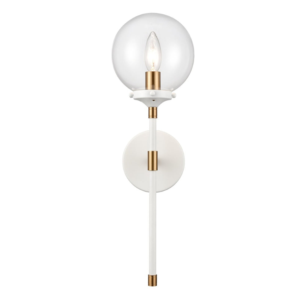 Atlas Boudreaux 19'' High 1-Light Sconce - Midcentury Modern Matte White Fixture for Elegant Lighting WL11033-WH