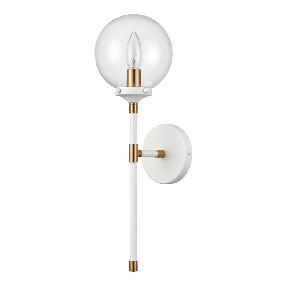 Atlas Boudreaux 19'' High 1-Light Sconce - Midcentury Modern Matte White Fixture for Elegant Lighting WL11033-WH