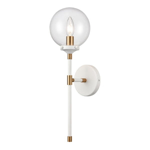 Atlas Boudreaux 19'' High 1-Light Sconce - Midcentury Modern Matte White Fixture for Elegant Lighting WL11033-WH