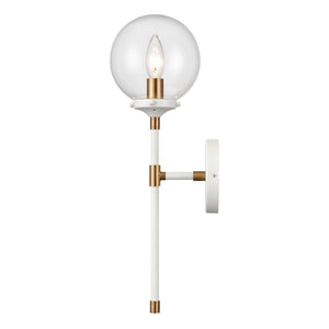 Atlas Boudreaux 19'' High 1-Light Sconce - Midcentury Modern Matte White Fixture for Elegant Lighting WL11033-WH