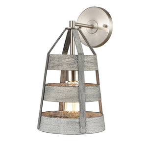 Atlas Brigantine 14'' High 1-Light Sconce - Coastal-Inspired Design for Brightening Any Indoor Space Weathered Driftwood WL11037-GY
