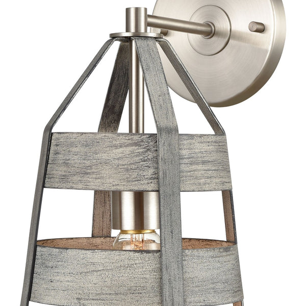 Atlas Brigantine 14'' High 1-Light Sconce - Coastal-Inspired Design for Brightening Any Indoor Space Weathered Driftwood WL11037-GY