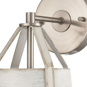 Atlas Brigantine 14'' High 1-Light Sconce - Coastal-Inspired Design for Brightening Any Indoor Space Satin Nickel WL11037-WH
