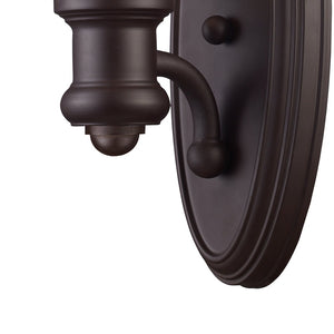 Atlas Brooksdale 1-Light Sconce – Vintage-Inspired Wall Fixture for Timeless Indoor Elegance and Style Oiled Bronze WL11038-BZ