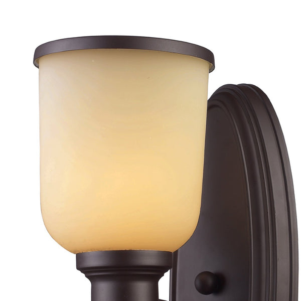 Atlas Brooksdale 1-Light Sconce – Vintage-Inspired Wall Fixture for Timeless Indoor Elegance and Style Oiled Bronze WL11038-BZ