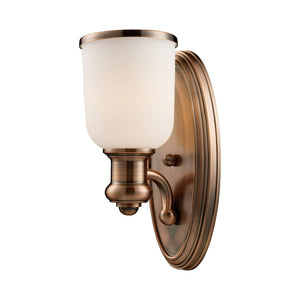 Atlas Brooksdale 1-Light Sconce – Vintage-Inspired Wall Fixture for Timeless Indoor Elegance and Style Antique Copper WL11038-GD