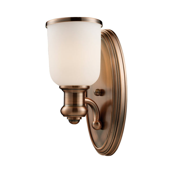 Atlas Brooksdale 1-Light Sconce – Vintage-Inspired Wall Fixture for Timeless Indoor Elegance and Style Antique Copper WL11038-GD