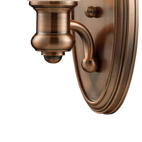 Atlas Brooksdale 1-Light Sconce – Vintage-Inspired Wall Fixture for Timeless Indoor Elegance and Style Antique Copper WL11038-GD