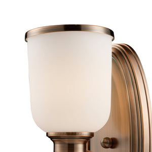 Atlas Brooksdale 1-Light Sconce – Vintage-Inspired Wall Fixture for Timeless Indoor Elegance and Style Antique Copper WL11038-GD