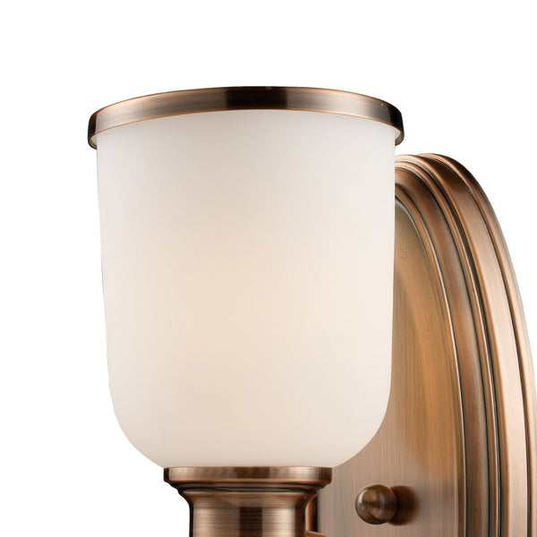 Atlas Brooksdale 1-Light Sconce – Vintage-Inspired Wall Fixture for Timeless Indoor Elegance and Style Antique Copper WL11038-GD